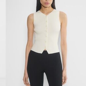 Aritzia Cream Sleeveless Top